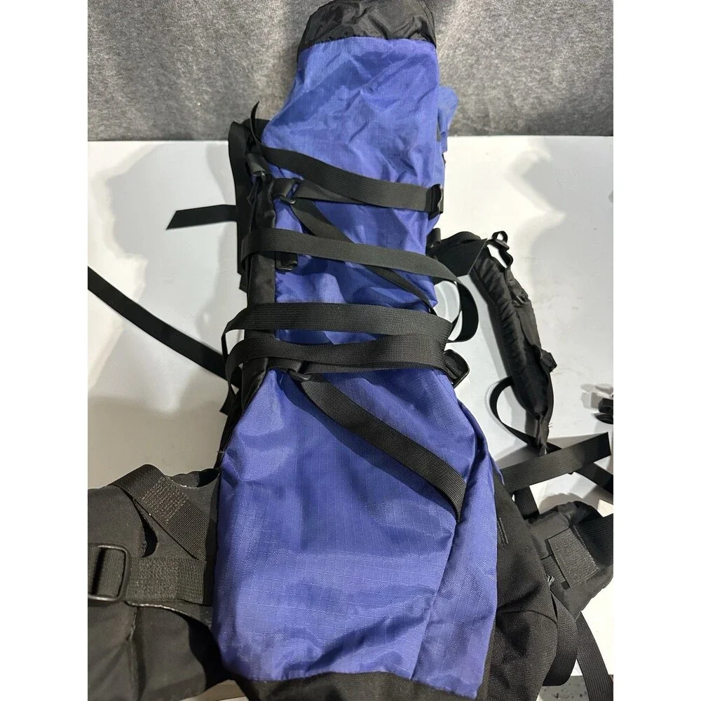 Vintage 90’s MEI Hiking Nylon Backpack Blue Black 70L Mountain Equipment Inc
